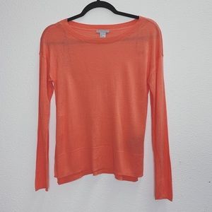 H&M tangerine lightweight sweater shirt top